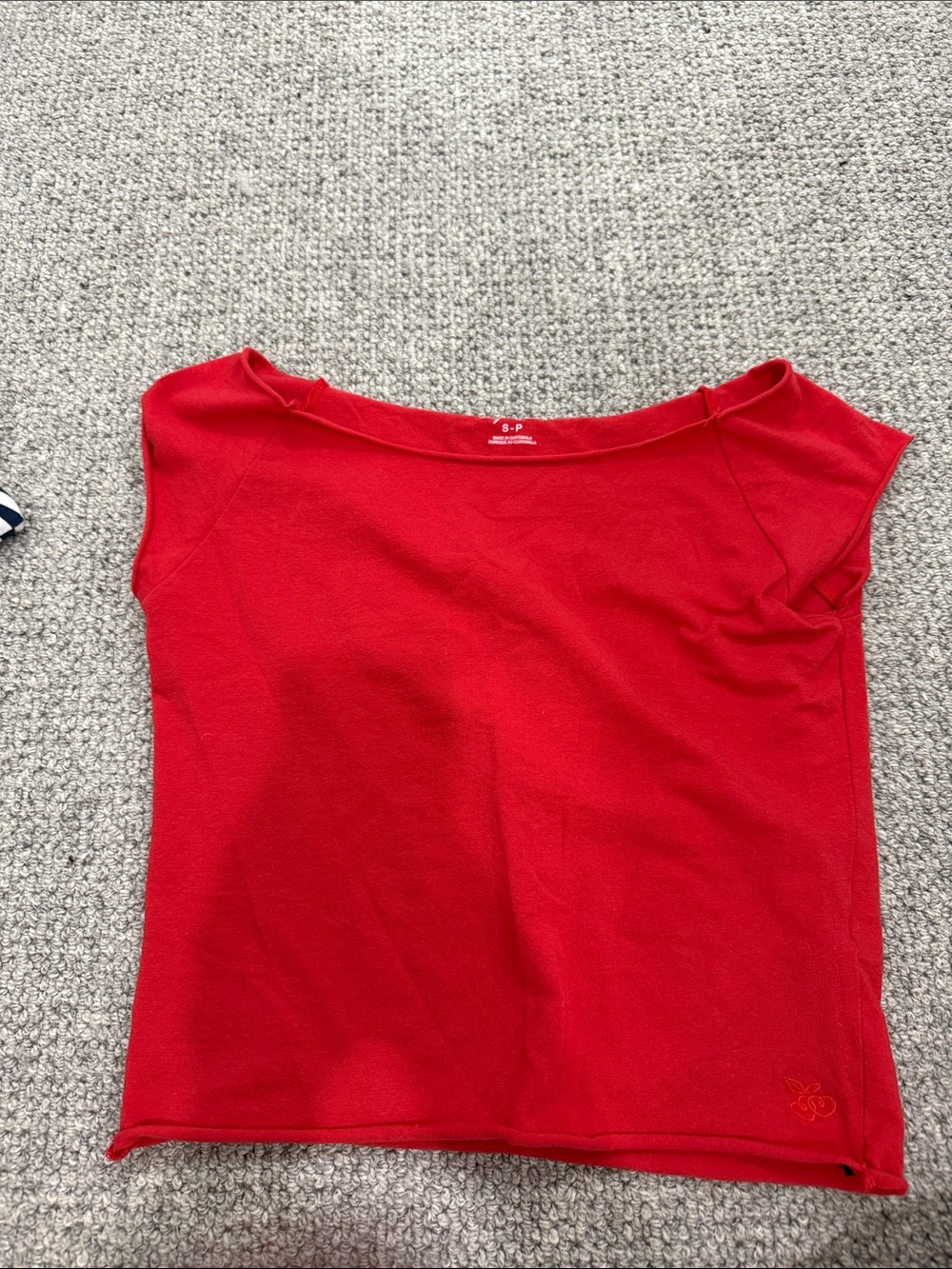 Out From Under Cotton Compression Boatneck Cropped Tee